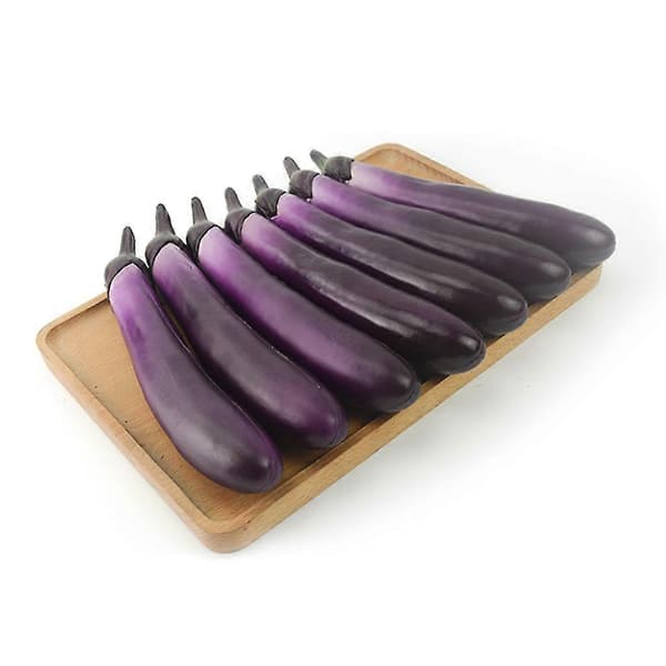 Lifelike Artificial Eggplants Simulation Fake Vegetables Photo Props Home Kitchen