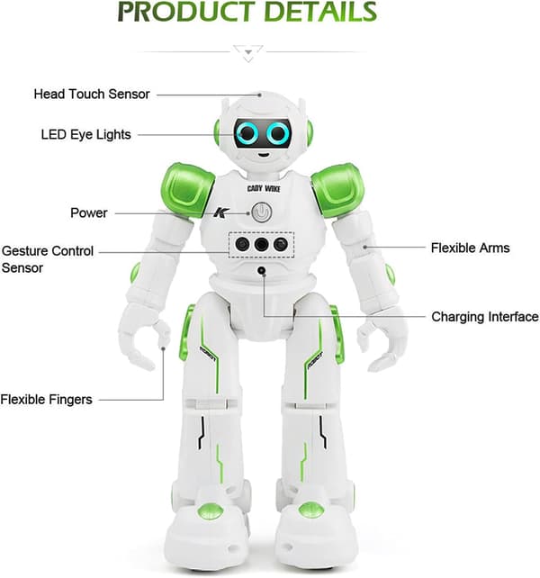 Robotleketøy, geststyrt fjernkontrollrobot, smarte intelligente programmerbare roboter