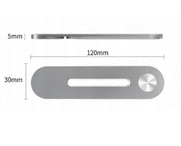 Universelt magnetisk feste for bærbar PC [DB] sølv silver