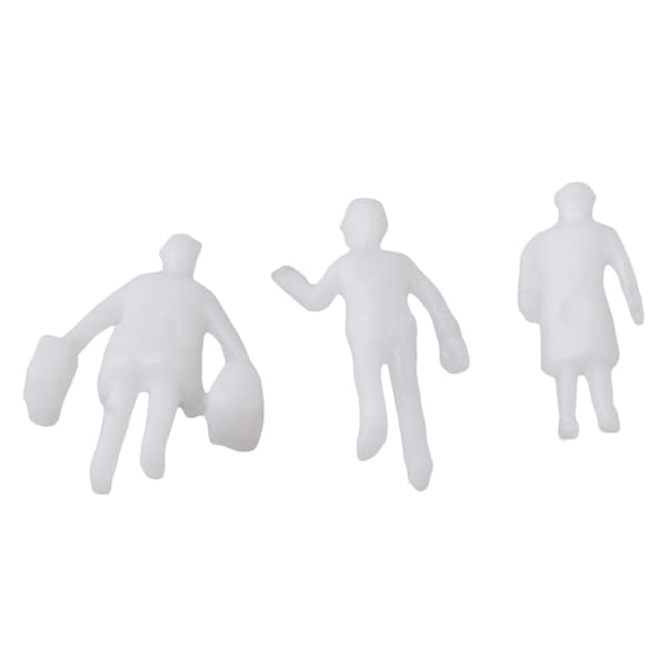 500 Pieces Unpainted Architectural White Model Figures 1:200 Scale Men Women