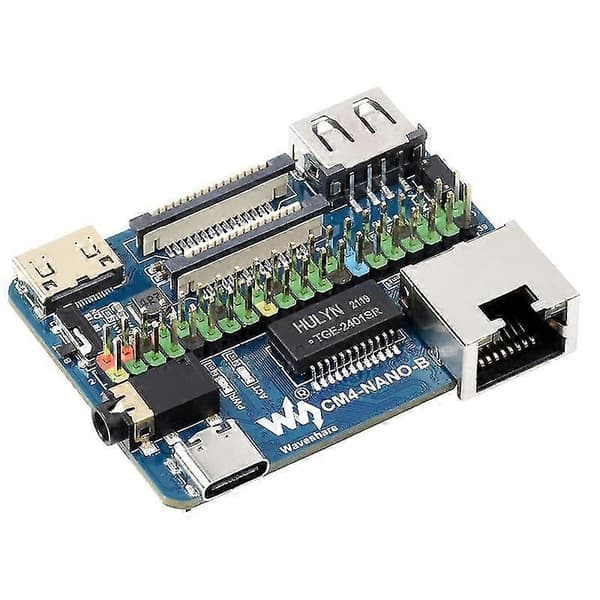 Nano bundkort (b) til Raspberry Pi Compute Module 4 Lite/eMMC, samme størrelse som CM4 med Mipi-port