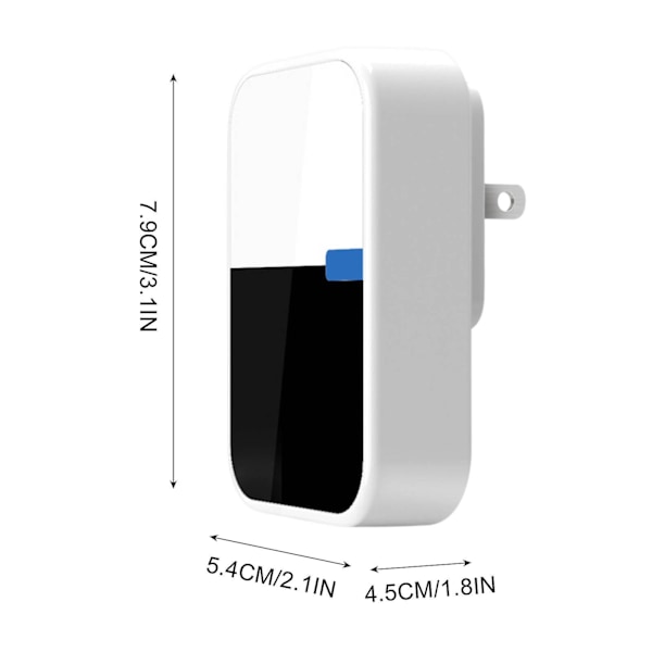 2-i-1 Trådlös Dörrklocka Plug And Play Vattentät Dörrklocka Kit Justerbar Volym 120m Dörrklocka Klocka