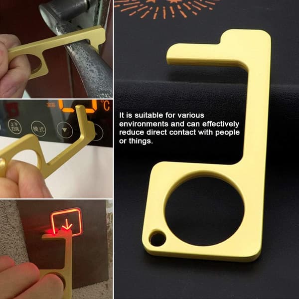 3 Pieces (Silver+Black+Gold) Contactless Key, Touch-free