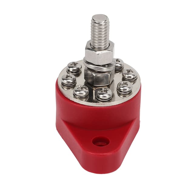 M10 Power Distribution Terminal 3/8in DC 48V 180A Battery Connection Terminal Block with 8 Terminals