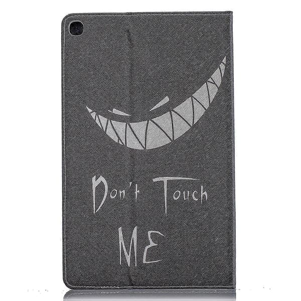 Mønstertrykt læderpung-etui til Samsung Galaxy Tab A 10.1 (2019) T510 - Don't Touch Me