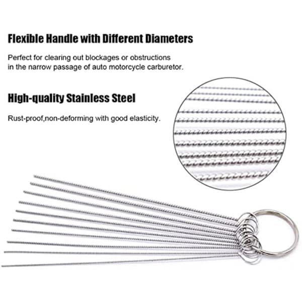 Carburetor Cleaning Kit Cleaning Needles Brushes Cleaning Tool