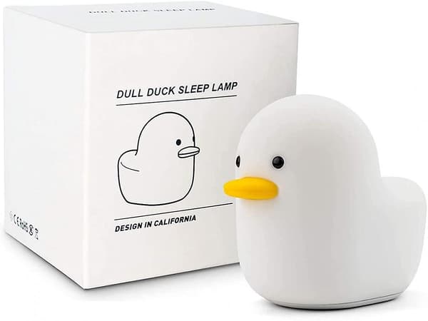 JUSCH LED Duck Lamp, Smart Sleep Lamp with Duck, Touch Sensor Timer, Rechargeable Silicone Night Light, Cartoon Bedside Lamp, Creative Gift