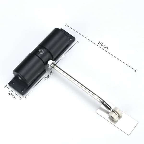 Automatisk dørlukker (sort)