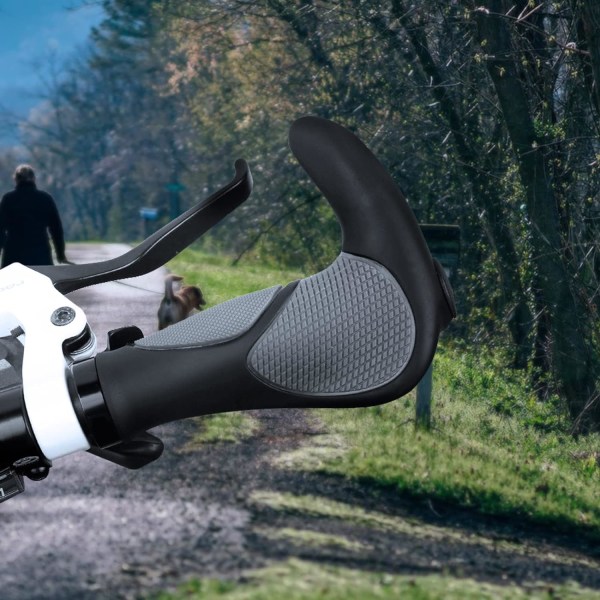 Svart+grå-ergonomisk MTB terrengsykkel sykkelstyre
