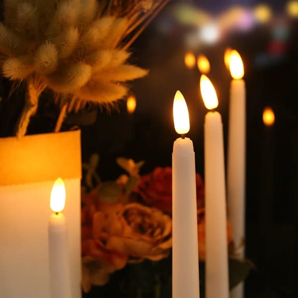 LED Dinner Candles - With Remote Control - Warm White - Flameless - Set of 6
