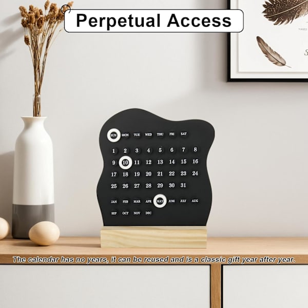Retro skrivebordskalender (sort)