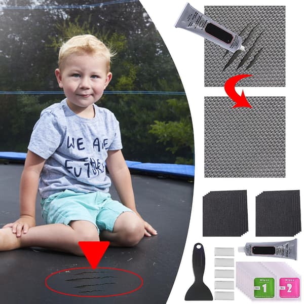 Trampolinreparationssæt reparerer huller eller rifter i trampolinmåtter 1ml-hy Multicolor Multicolor