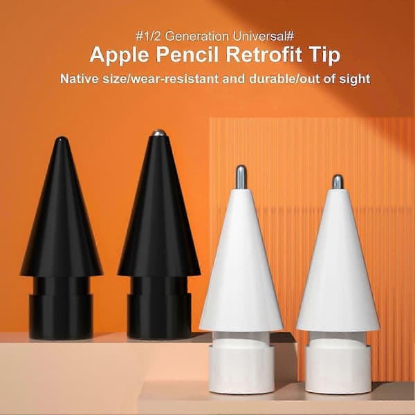 Pen Tip High Sensitivity No Delay Durable Non-slip Comfortable Writing Thin Tablet Pen Tip Replacement Tip for Apple Pencil 1st 2nd