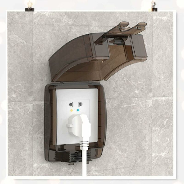 Waterproof Plastic Wall Switch Cover - Concealed Water Box Cover, Switch Box, Universal Splash-Proof Socket Accessories (Transparent)