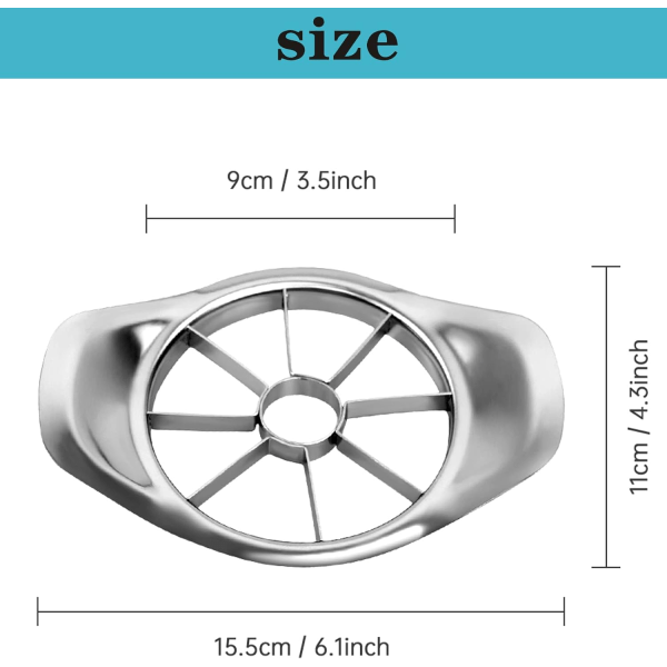 Äppelskivare Äppelskärare Rostfritt Stål Äppelavskiljare