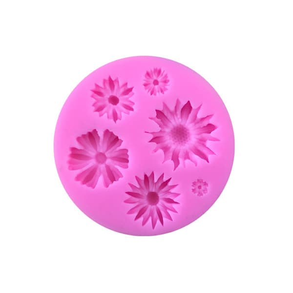 3 stk silikonbakeformer Mini Blomsterglasur Kakedekorasjon