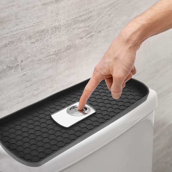 Silikone toiletbakke med hul Badeværelsesvaskbakke Rektangulær vaskesæbebakke Parfume Makeup Organizer til væv