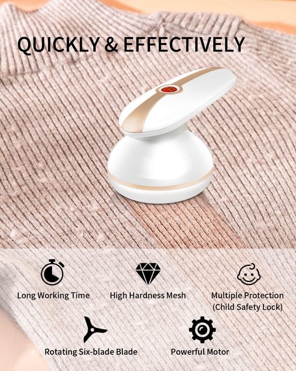 Rechargeable Clothes Epilator with Replaceable Blades