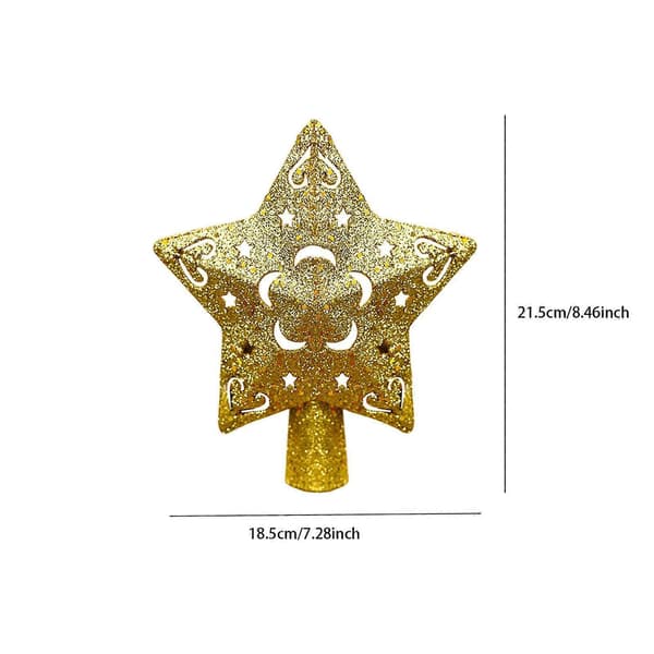 Juletrestjerne med Lys 3D Glitter Dynamisk Projeksjon for Julehøytiden Stjerne Star