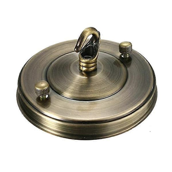 2 stk vintage loftroset krogpladeholder lysekrone lampe loftbeslag (bronze) [DB] Bronze Bronze