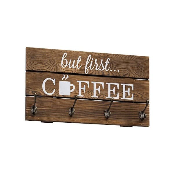 Kaffemuggshållare väggmonterad metallmuggshållare 1 st