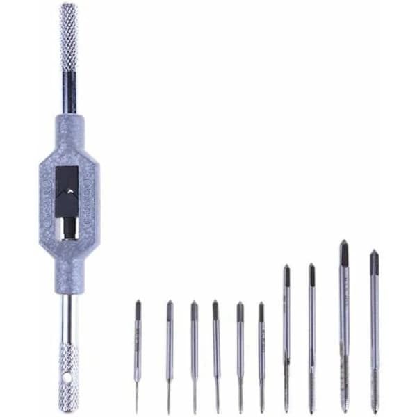 11 st Mini Tap Set, M1 till M3.5 Handtappar för klockor, A