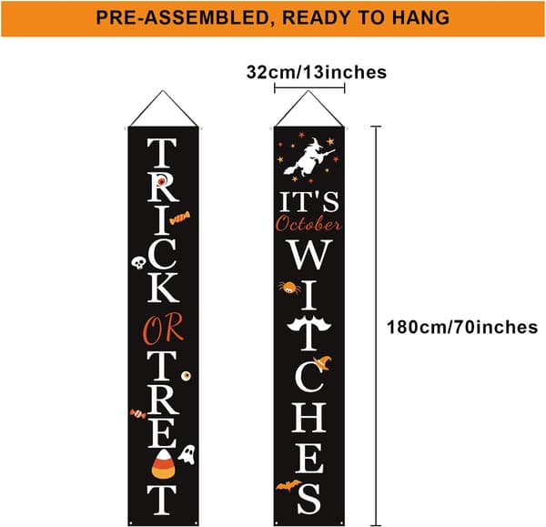 Halloween Decorations, Trick or Treat & It's October Witches