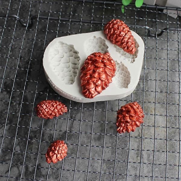 Silikoneform grankogle DIY fondant kage chokolade dekorationsform bageværktøj
