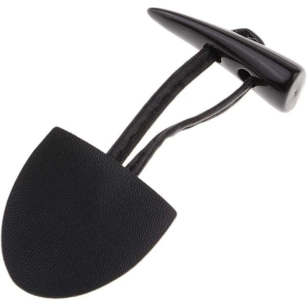 6 par knapper i sort, 16x4 cm Toggle Horn Duffle-knapper til B A A