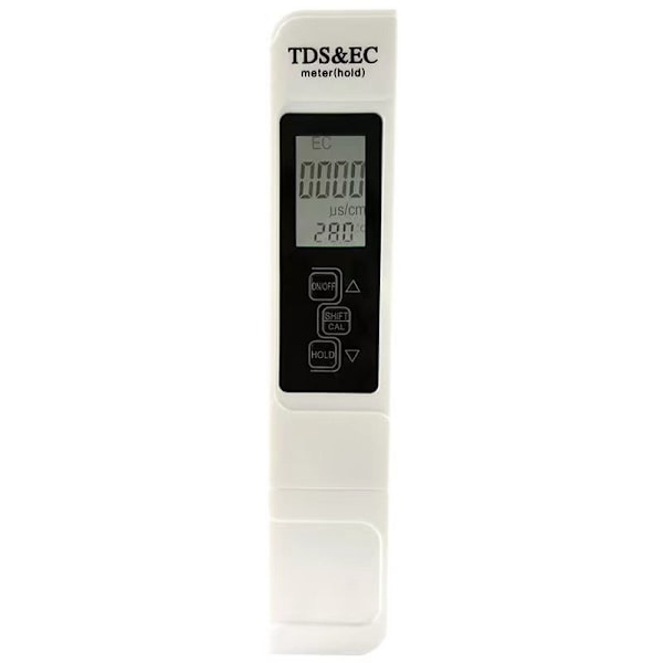 PH-mätare 4 i 1 Pooltermometer Vattentestare Digital PH-mätare med ATC-funktion PH-värde T Tempe Vit White