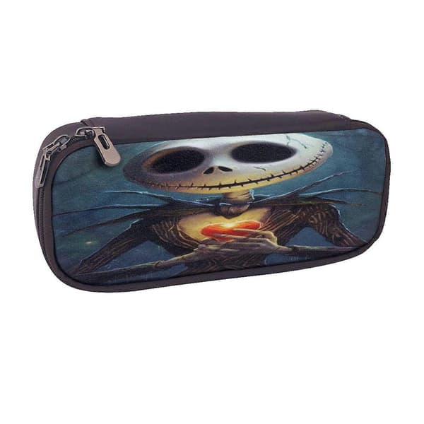 r503 The Nightmare Before Christmas Pencil Case Trendy PU Leather Case for School & Work Essentials x503