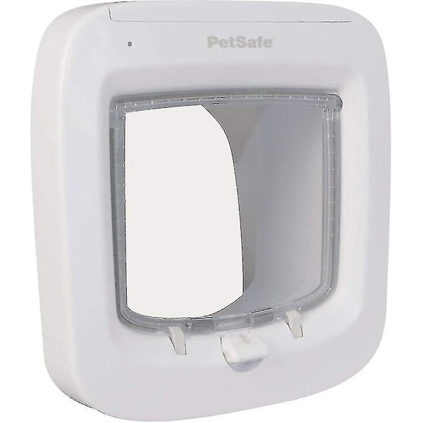Microchip Cat Flap 2024 - White Selective Access Easy Installation 4 Manual Locking Options