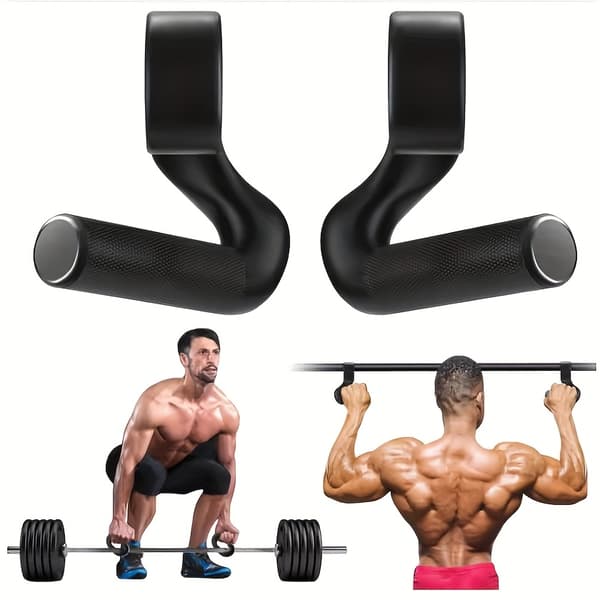 Et par multifunktionelle træningsgreb, 45° krog til pull-ups Et par sorte greb A pair of black grips