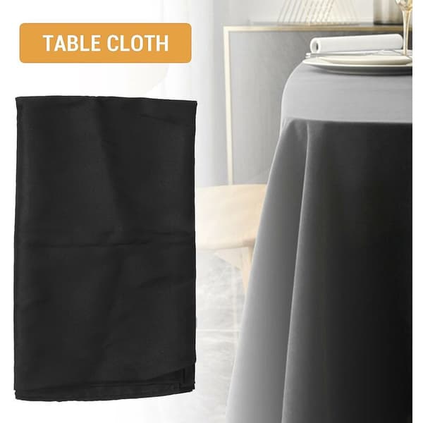 2 stk svart duk, 6 fot rektangulær duk - vaskbar flekk- og rynkefri polyester