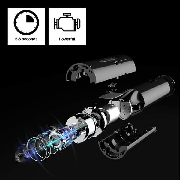 Battery-powered wine bottle opener with foil cutter, reusable automatic wine corkscrew with one-button operation for wine