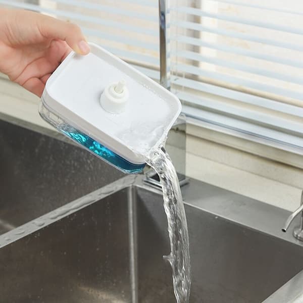 Kitchen Cleaning Box with Sponge Storage Box Kitchen Dispenser Sponge Scrubber Holder Case, E