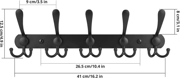 Wall Mounted Coat Hook - Stainless Steel Coat Rack (2-pack) - Wall Mounted Heavy Duty Hook