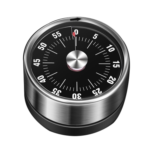 Mekanisk timer Miljøvenlig rustsikker rustfrit stål Manuel tidsmåler vækkeur til hjemmet Sort