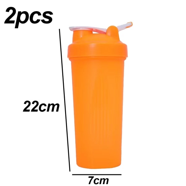 TG Stor shaker med stor kapacitet för milkshake, proteinpulver, fitness, orange