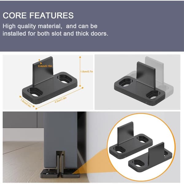 Sliding Door Guide, Barn Door Floor Guide, Adjustable Non-Split Bottom Guide Fittings, Sliding Door Floor Guide