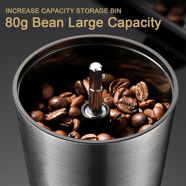 Manual Coffee Grinder - 8 Grind Settings, Hand Crank Coffee Mill, Large Capacity