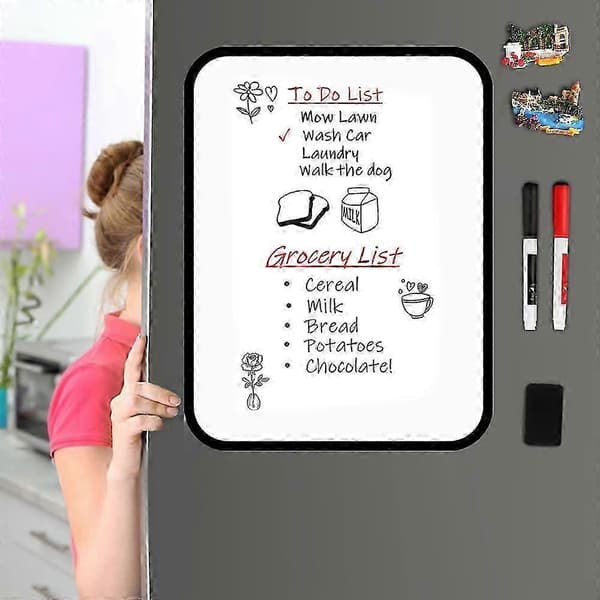Magnetic Whiteboard - Easy to write and clean, Flexible Refrigerator Magnet Whiteboard 26s