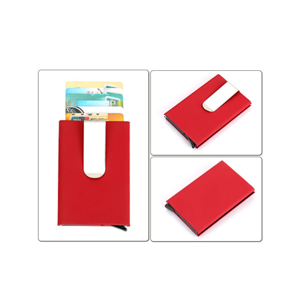 Stylish card holder with pop-up function (RFID) Red Red Röd
