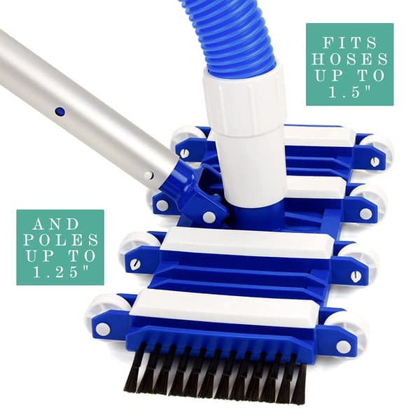Weighted Flexible Pool Vacuum Cleaner with Edge Brush