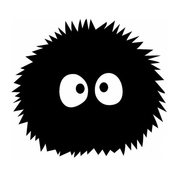 4 st Totoro Laputa Dekaler för bil Svart och vit