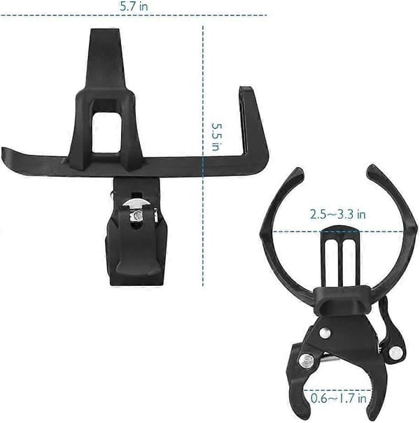 2-pack Bicycle Bottle Holder Without Screws, Universal Bicycle Cup Holder, 360 Degree Rotating Bicycle Bottle Holder, Bicycle Stroller Walker Bottle Holder db