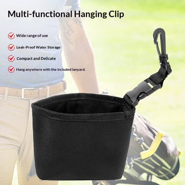 Golfmailan ja golfpallon puhdistuspussi, Clean Face Technology -vuori, irrotettava pidike, kone
