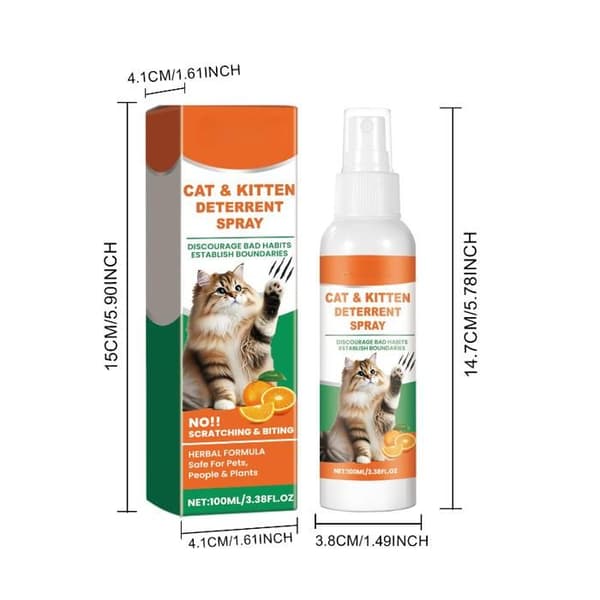 Anti-Scratch Cat Spray, Cat Training Spray, Furniture Protector Against Cat Scratching, 100ml Tablet[YJD]