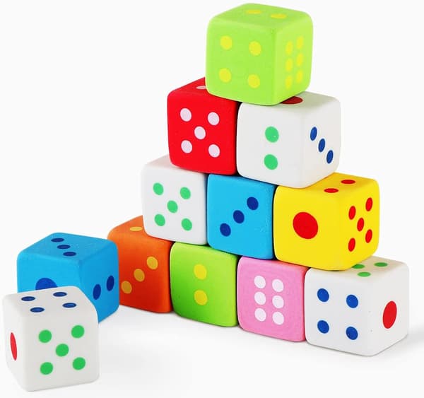 Dice Shaped Erasers (Multicolor), 24 Mini Animal Erasers, Hig