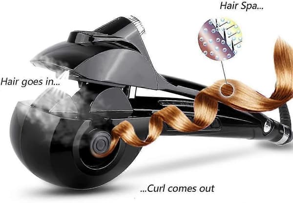 Automatic Steam Hair Curler with Ceramic Heating System and Digital LED Display